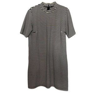 60s Style Striped Mini Fitted Dress Womens M